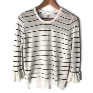 Cupcakes and Cashmere Liana Knit Stripe Sweater